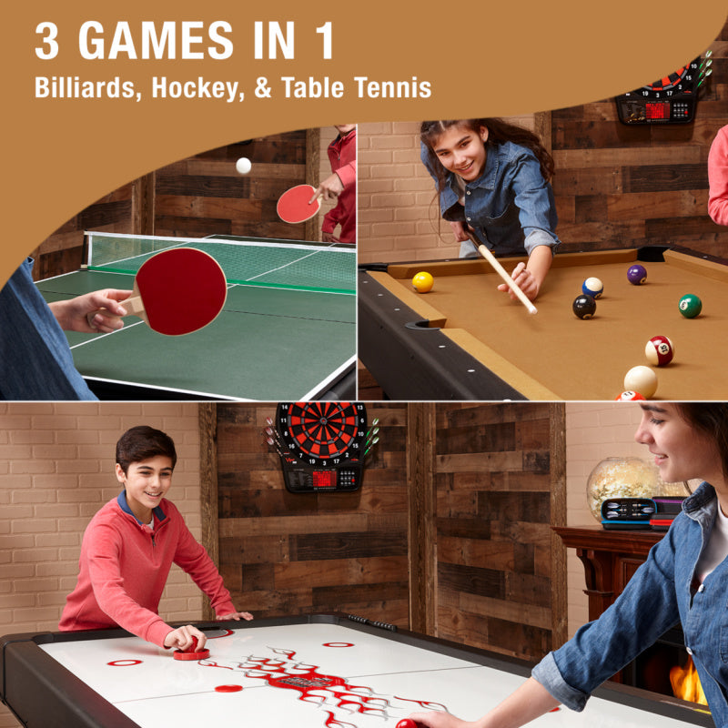 Fat Cat Original 3-in-1 7' Pockey Multi-Game Table Tan